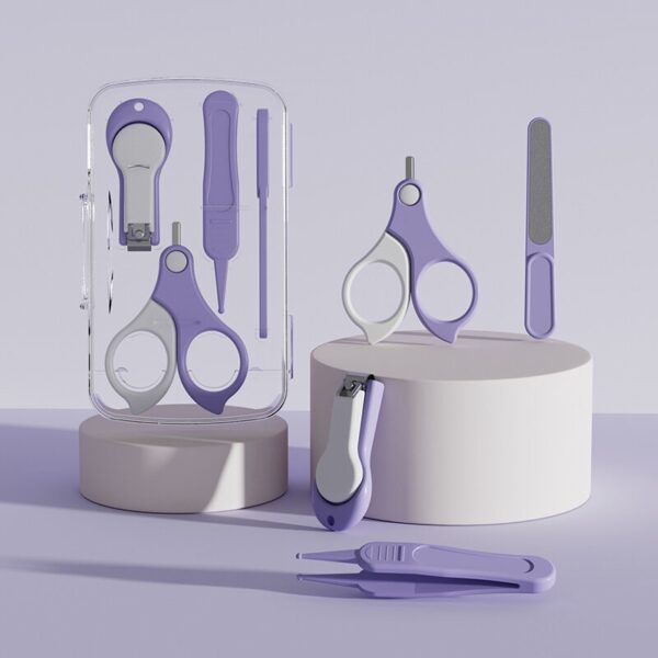 Kit de Cortaúñas para Bebé 6 en 1 con Estuche | Tijeras, Cortaúñas, Lima y Pinzas | Seguro para Recién Nacidos y Niños
