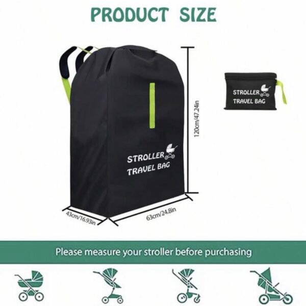 Bolsa de Viaje para Coche de Bebé – Funda Protectora Impermeable para Avión con Correas Tipo Mochila y Diseño Plegable