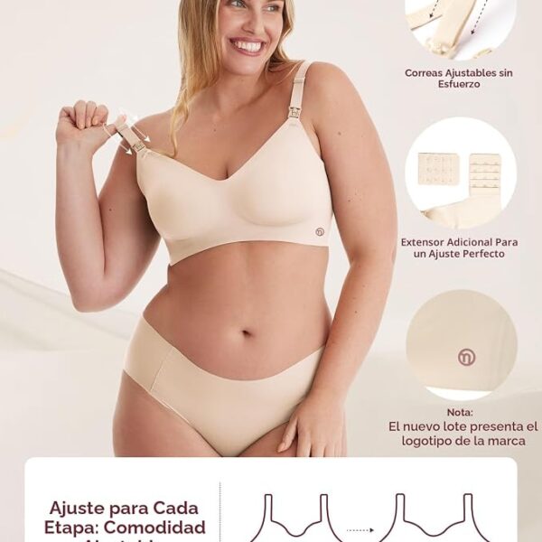 Momcozy YN21 – Brasier de Lactancia Sin Costuras | Paquete de 3