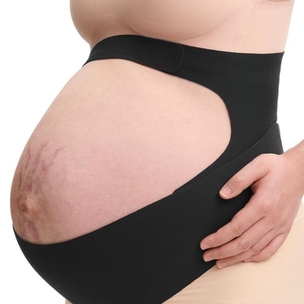 Faja o Banda de Soporte para Embarazo Momcozy CozySupport Ergonest – Cinturón de Maternidad Invisible y Transpirable para Abdomen, Espalda y Cintura