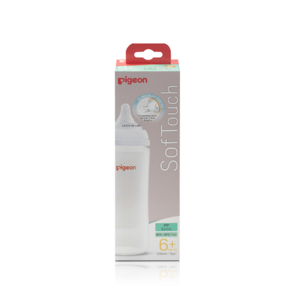 Biberón Pigeon SofTouch Boca Ancha 330 ml (11 oz) – Tetina Anticólicos