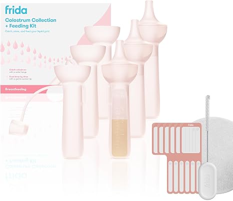 Kit Recolector de Calostro FridaMom – Set de 15 Piezas, Materiales Grado Médico, Ideal para Maleta de Hospital