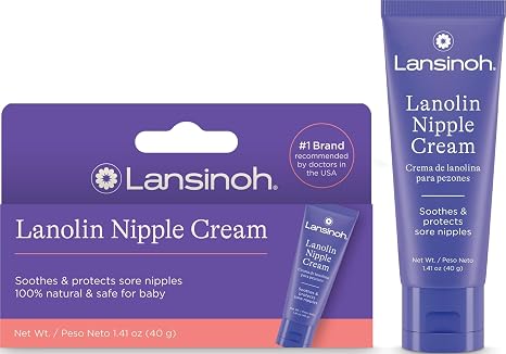 Crema de Lanolina Lansinoh para Pezones – 100% Natural, Segura para Mamá y Bebé