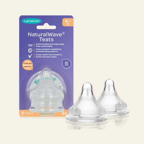 Tetinas Lansinoh NaturalWave Flujo Lento Talla S – Pack de 2, Anticólicos