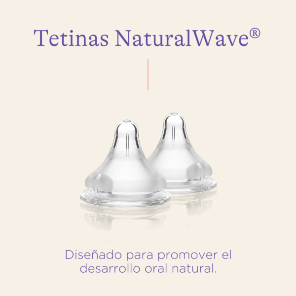 Tetinas Lansinoh NaturalWave Flujo Lento Talla S – Pack de 2, Anticólicos
