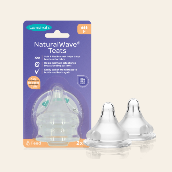 Tetinas Lansinoh NaturalWave Flujo Rápido Talla L +6 Meses – Pack de 2, Anticólicos