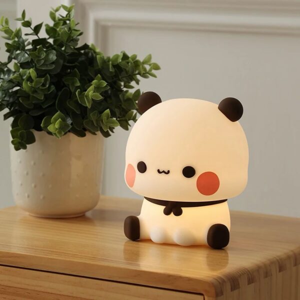 Lámpara LED Infantil de Silicona Recargable USB Luz Nocturna Decorativa, panda