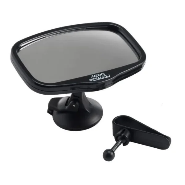 Retrovisor de Coche para Bebé FORMULA BABY – Vigilancia Segura en el Auto, Fijación con Ventosa o Parasol