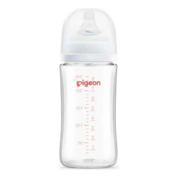 Biberón Pigeon SofTouch de Vidrio 240 ml / 8 oz – 3+ Meses