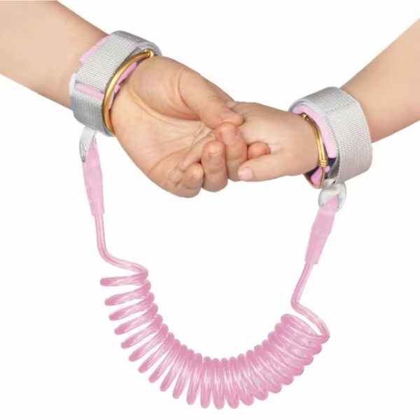 Correa de seguridad, anti pérdida para niños, de Velcro, rosado